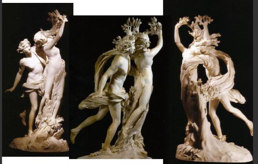 Le Bernin, Apollon et Daphné (1622-1625) - marbre, 243 cm, Galerie Borghèse, Rome.